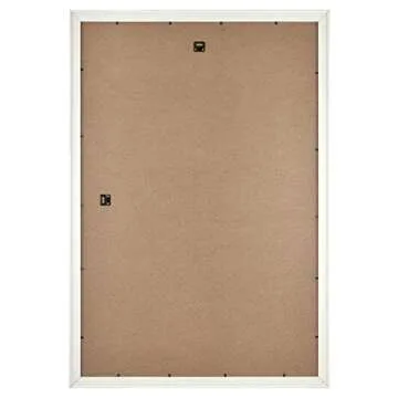 MCS Museum Poster Frame 24x36 White Woodgrain for Photos