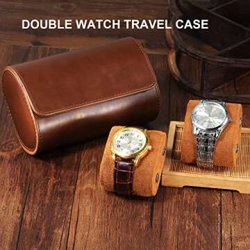 ROSELLE Watch Roll Travel Case for Men and Women