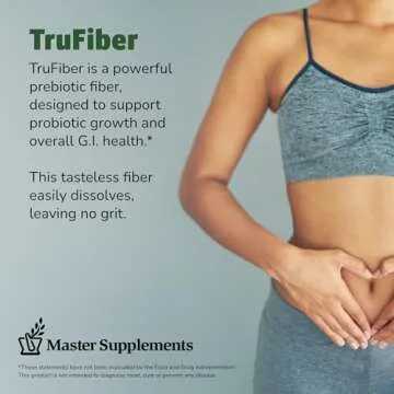 Master Supplements TruFiber - 6.35 oz - Prebiotic Fiber to Help Boost Probiotic Growth - Supports Digestive Health - Vegan, Gluten Free - 50 Servings