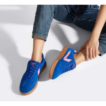 LUCKY STEP Women's Stylish Lace Up Sneakers for Comfort