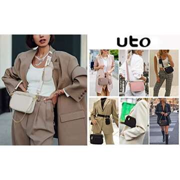 UTO Small Crossbody Bags for Women 3 in 1 Trendy Belt Purse Fashion Designer Mini Cute Sling Fanny C...