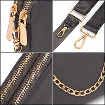 UTO Small Crossbody Bags for Women 3 in 1 Trendy Belt Purse Fashion Designer Mini Cute Sling Fanny Chest Pack