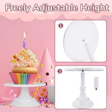MYXLINK 3pcs Metal White Cake Stands Set for Every Occasion