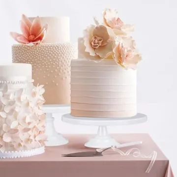 MYXLINK 3pcs Metal White Cake Stands Set for Every Occasion