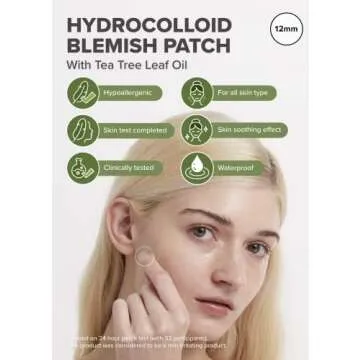 I DEW CARE Hydrocolloid Acne Pimple Patch - Timeout Blemish Plus | Korean zit Dark Spot Patches for face and skin, Pus absorbing with Tea Tree Leaf Oil, Facial Stickers, Large, 36 Count