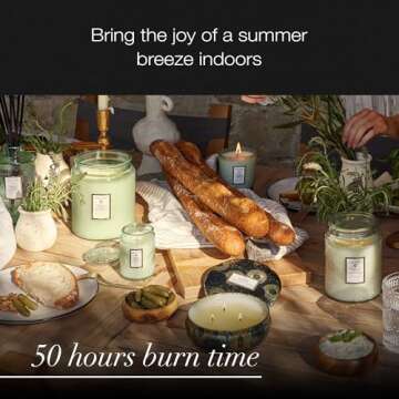 Voluspa French Cade Lavender, Small Candle Jar, 5.5 Ounces, 50 Hour Burn Time, Coconut Wax for Clean Burning, Handcrafted in The USA