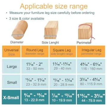 16 Pcs Chair Leg Floor Protectors,Bar stools Leg Protectors Caps,Dining Room Chair Leg Protectors fo...