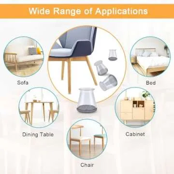 16 Pcs Chair Leg Protectors for Hardwood Floors