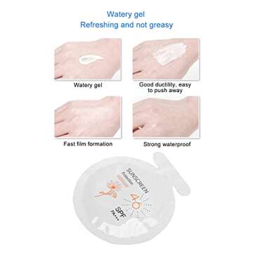 Pack of 20 Sunscreen, SPF46 PA+++ Moisturizing Sunscreen,3ml Face & Body Sunblock, Moisturizing Sunscreen for Most of Skins Portable Resist Water Sunscreen for Sport