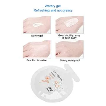 Pack of 20 Sunscreen, SPF46 PA+++ Moisturizing Sunscreen,3ml Face & Body Sunblock, Moisturizing Sunscreen for Most of Skins Portable Resist Water Sunscreen for Sport