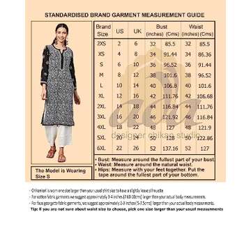 Ada Indian Hand Embroidered Chikankari Cotton Kurta Kurti with Trouser Set for Women A811226 (White, XL)