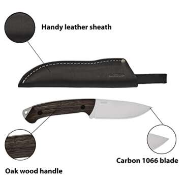 BPS Savage Bushcraft Knife - Outdoor Full Tang Fixed Blade