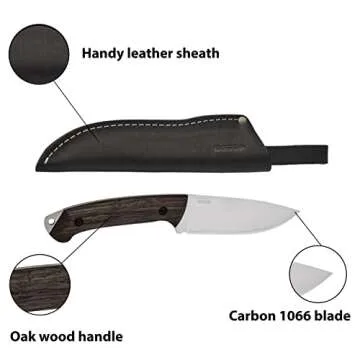 BPS Savage Bushcraft Knife - Outdoor Full Tang Fixed Blade