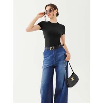 Reoria Women's Stylish Double Lined Crop Top for Everyday Wear