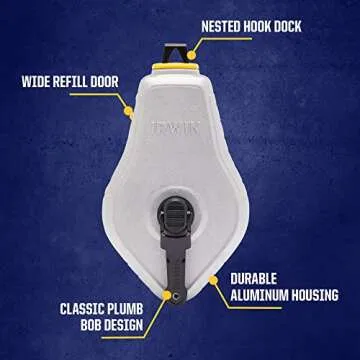 IRWIN Chalk Line Classic Reel - 100ft Durable Precision