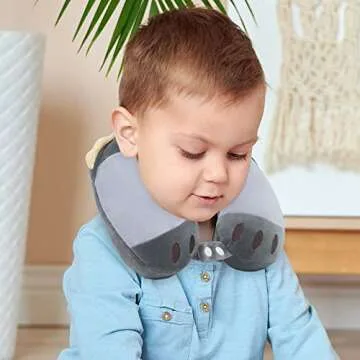 Niuniu Daddy Kids Travel Pillow - Adorable Memory Foam Neck Pillow for Travel