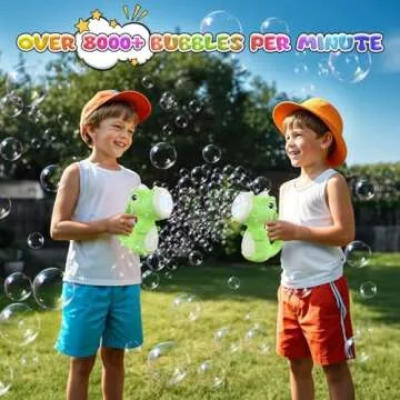 OSIMILY Dinosaur Bubble Machine,Dino Bubble Wand for Kids, Musical & Light Up Fun Bubble Gun Blower，Cool Outdoor Dinosaur Toys for Kid, Birthday Gifts for Ages 3 4 5 6 7 8 Year Boys & Girls (Green)