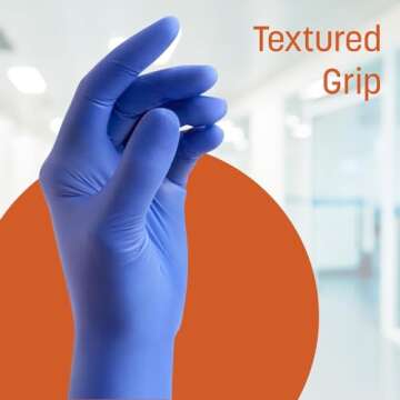 Caring Nitrile Exam Gloves (100ct) - Durable, Medical-Grade, Latex-Free