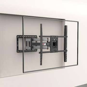 NB North Bayou Heavy Duty TV Wall Mount Double Arms Articulating Swivel TV Bracket for Most 75”-11...