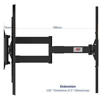 NB North Bayou Heavy Duty TV Wall Mount Double Arms Articulating Swivel TV Bracket for Most 75”-110 inch LED LCD OLED TVs VESA Compatible Hold up to 200 lbs Wall Bracket SP5
