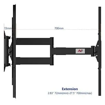 NB North Bayou Heavy Duty TV Wall Mount Double Arms Articulating Swivel TV Bracket for Most 75”-110 inch LED LCD OLED TVs VESA Compatible Hold up to 200 lbs Wall Bracket SP5