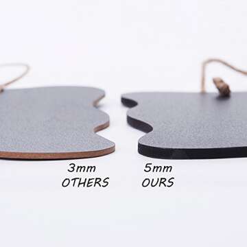 SUPERIORFE Double-Sided Mini Chalkboards - 2 Pack