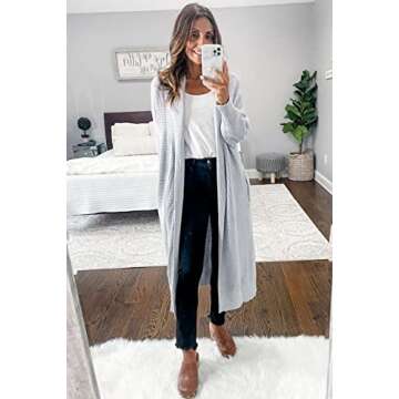 LILLUSORY Cozy Oversized Long Cardigan for Women