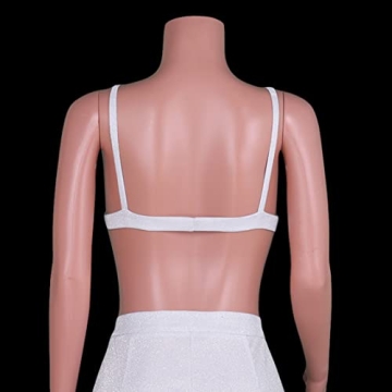 Velius Sparkly Metallic Tank Top for Women Clubwear