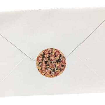 Pizza Children Sticker Set, 1.5" - 20 Sheets, 200 Stickers