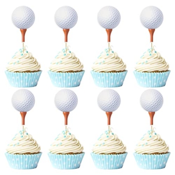 Gyufise 36Pcs Golf Cupcake Toppers Sports Golf Ball Cupcake Picks Golf Birthday Cake Decorations Bab...