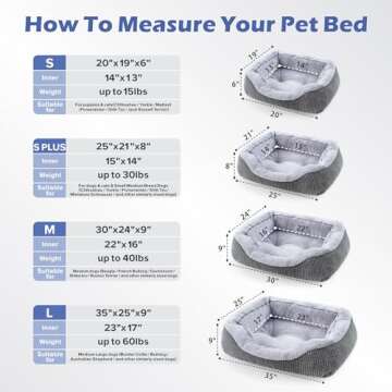 INVENHO Medium Dog Bed, Washable & Durable for Dogs