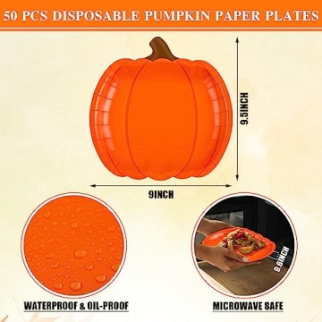 Fall Pumpkin Paper Plate Placemat Set for Any Occasion