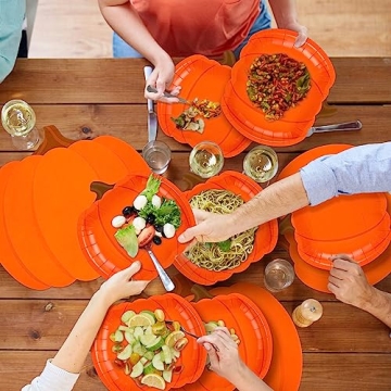 Fall Pumpkin Paper Plate Placemat Set for Any Occasion