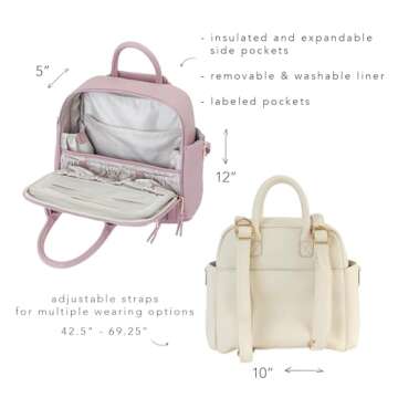 Ayla & Co Mini Bag - Versatile Vegan Leather Diaper Bag