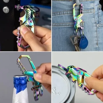 Heavy Duty Keychains with Carabiner & Bottle Opener