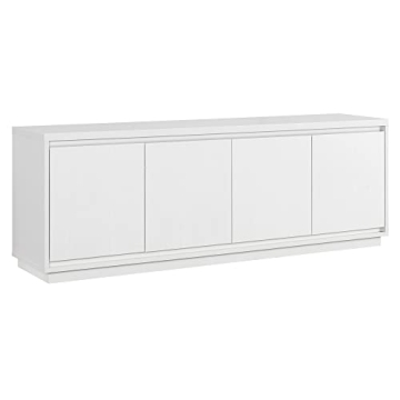 Henn&Hart 68" Wide Modern White TV Stand for TVs up to 75"
