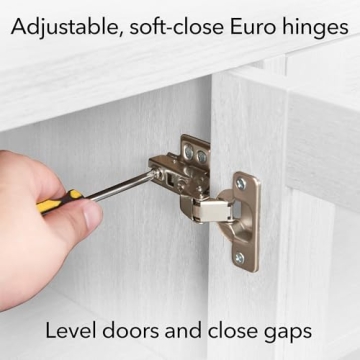 Henn&Hart 68" Wide Modern White TV Stand for TVs up to 75"