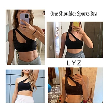 Stylish LYZ One Shoulder Sports Bra for Women - Comfort & Fit