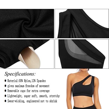 Stylish LYZ One Shoulder Sports Bra for Women - Comfort & Fit