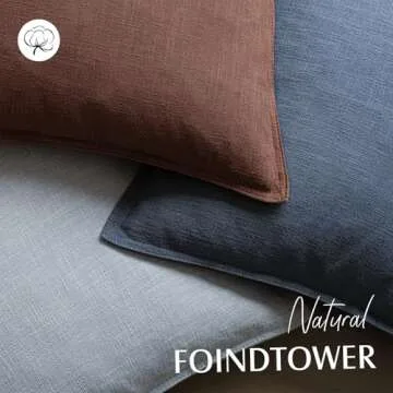 Foindtower Pack of 2, Decorative Linen Soild Throw Pillow Covers Soft Accent Euro Cushion Case Boho Farmhouse Pillowcase for Chair Couch Sofa Bedroom Living Room Home Decor 18 x 18 Inch Rust Red