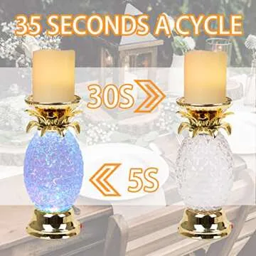 YAKii Pineapple LED Lava Lamp - Color Changing Table Lamp