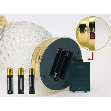 YAKii Pineapple LED Lava Lamp - Color Changing Table Lamp