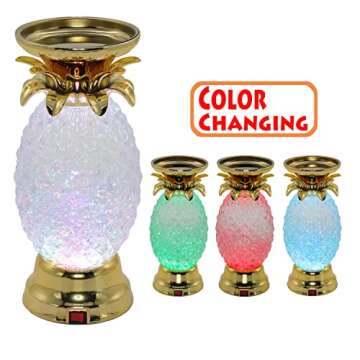 YAKii Pineapple LED Lava Lamp - Color Changing Table Lamp