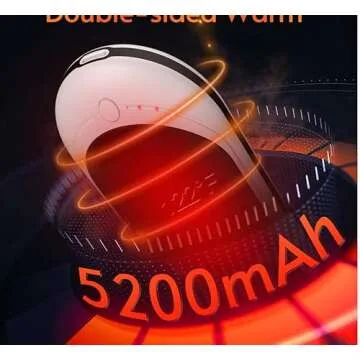 Hand Warmers Rechargeable 5200mAh Portable Reusable Powerbank USB Battery Hot Pocket Electric Double-Sided Heaters for Heat Therapy Raynauds, and Great Gifts