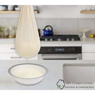 Excellent Deals CheeseCloth (90 Grade, 36 Sq Feet) - 4 Yards Reusable 100% Unbleached Cotton Fabric- Premium Quality Cheese Cloth for Baking, Strainer, Cooking Food, Cheese, Nut Milk & Filtering