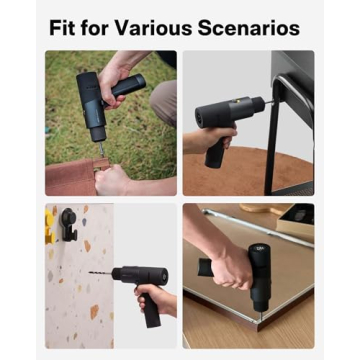 HOTO Cordless Brushless Drill with 30 Gears and LED Display