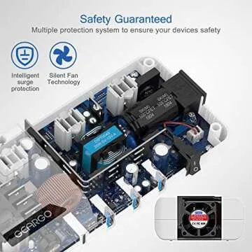 Voltage Converter, GEARGO 230W Power Converter Step Down 220V to 110V Universal Travel Adapter for Hair Straightener, Curling Iron with 4-Port USB Charging UK/AU/EU/IT/US Worldwide Plug Adapter White