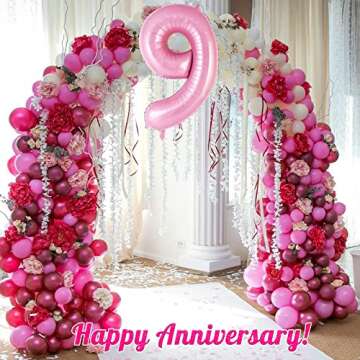 Pink Number 9 Balloon 40 Inch for Birthdays & Parties