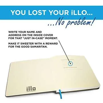 illo Sketchbook XL 10’’ x 10’’ Square Hardcover High-Quality Sketch Book, (112lb/180gsm) Heavyweight Paper, Ribbon Marker, Back Pocket, Lays Flat, Minimal Bleed, Vegan, for Artists & Beginners