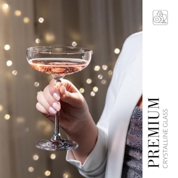 Krosno Champagne Coupe Glasses Set of 6 Elegant Drinkware